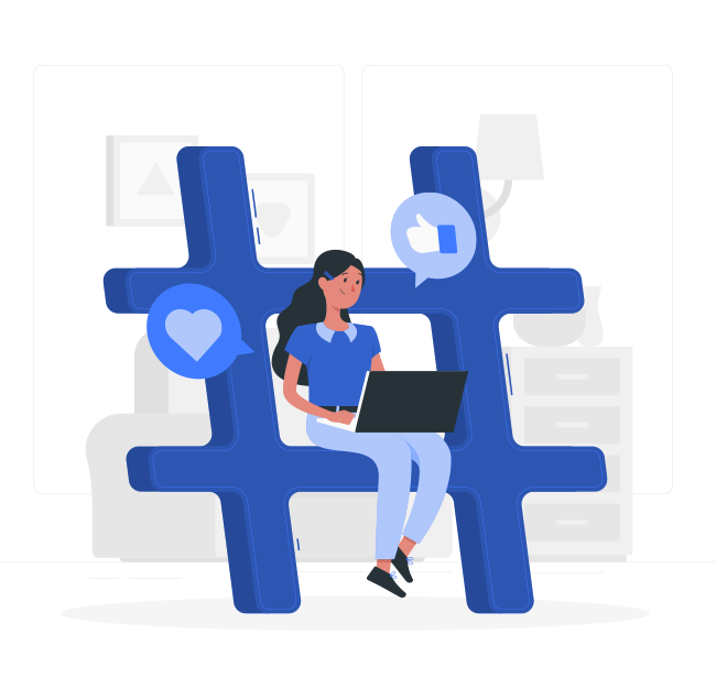 Réseaux sociaux hashtag