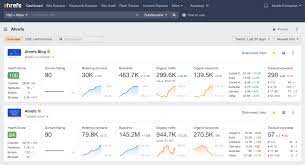 Page d'accueil de Semrush