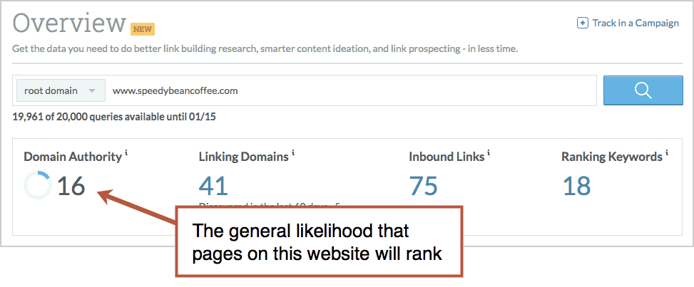 domain authority 16