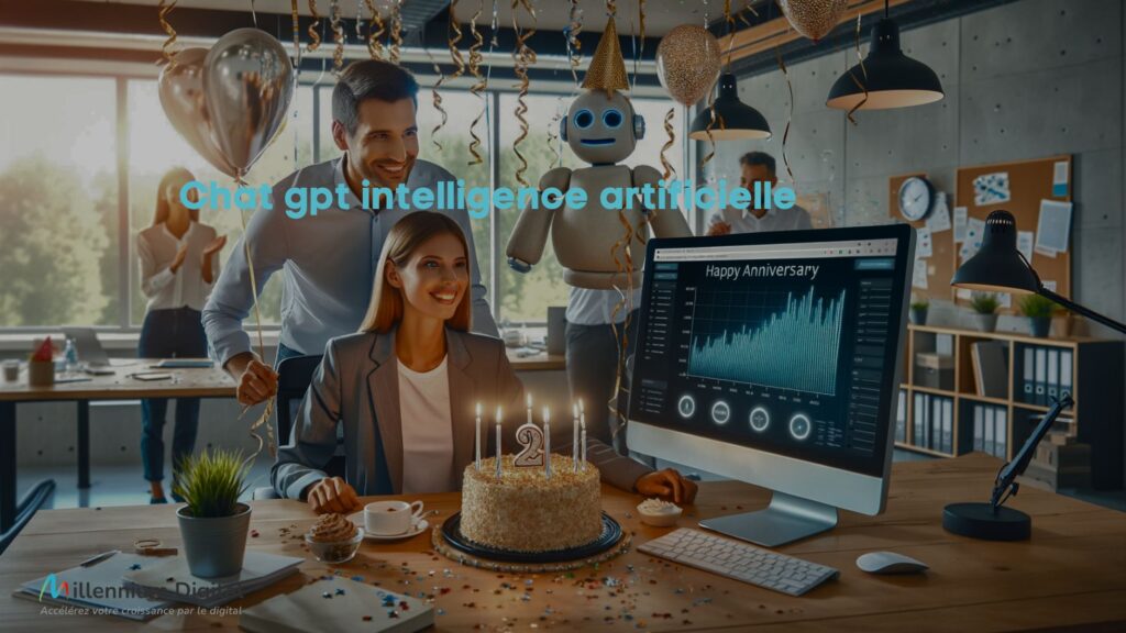 Chat gpt intelligence artificielle qui a révolutionné le marketing en un an 1 ChatGPT dans un bureau de marketing digital