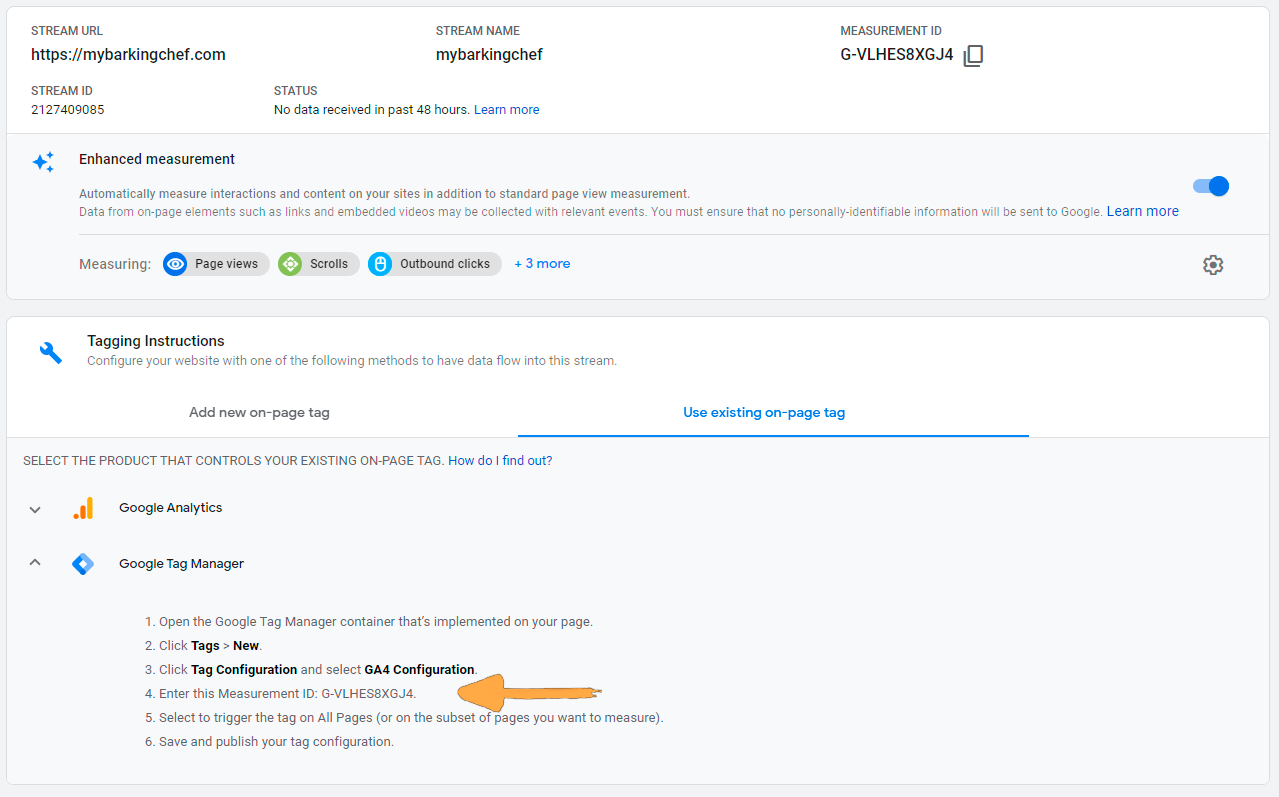 Utiliser Google Analytics pour booster son SEO 12 measurement id