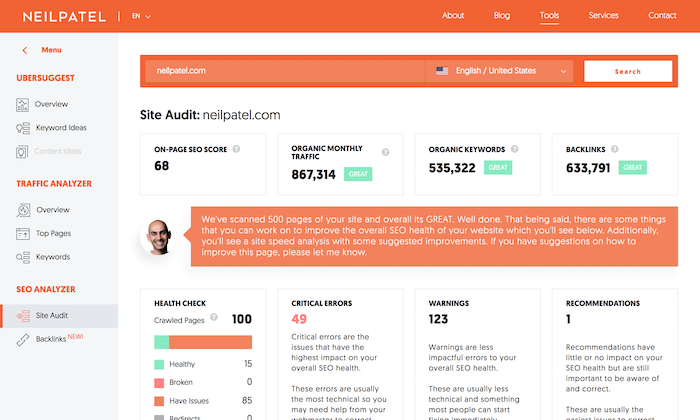 Ubersuggest : Un logiciel d'audit complet pour des résultats optimaux