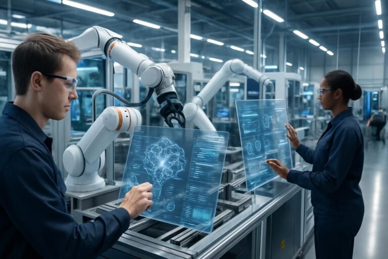 découvrez comment l'intelligence artificielle transforme l'industrie en optimisant les processus de production, améliorant l'efficacité et stimulant l'innovation.
